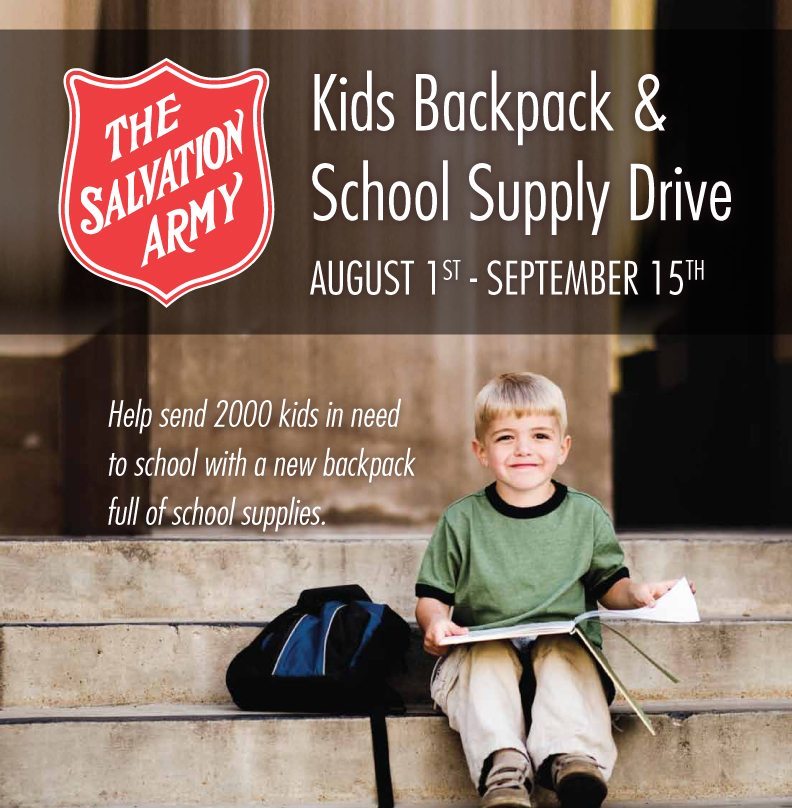 Video Update:  Salvation Army Back-pack and school supply drive 2010