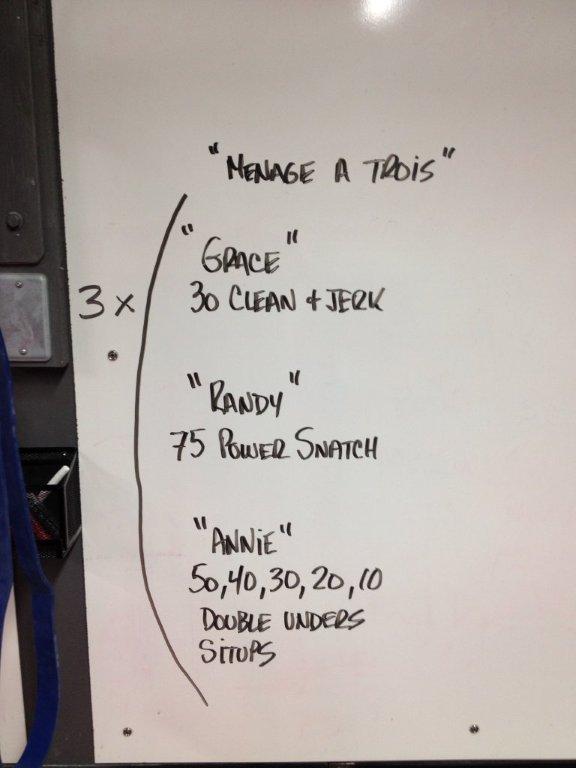 CrossFit Workout:  The Menage a Trois
