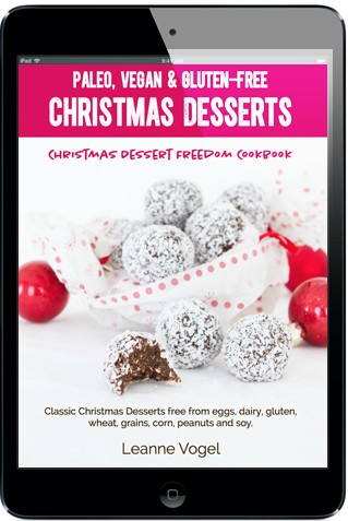 Christmas Dessert Freedom Cookbook motivates you to take action with ten unique healthy dessert recipes for a guilt-free Christmas.