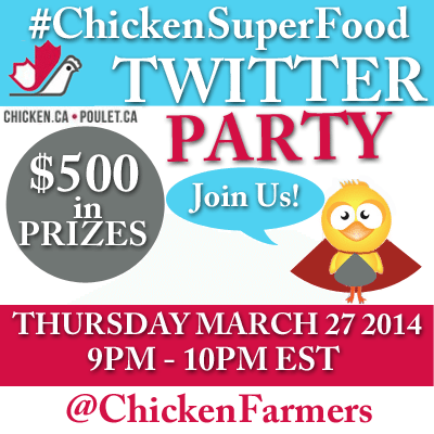 #ChickenSuperFood Twitter Party March 27 2014 with @chickenfarmers