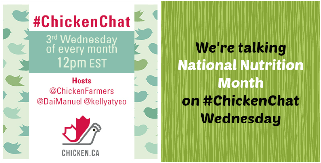 We're talking National Nutrition Month on #ChickenChat Wednesday