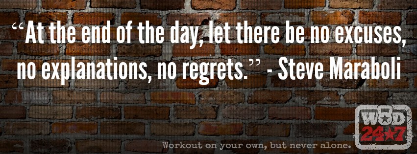 #WOD247, WOD 24/7, No Regrets, workout on your own, but never alone