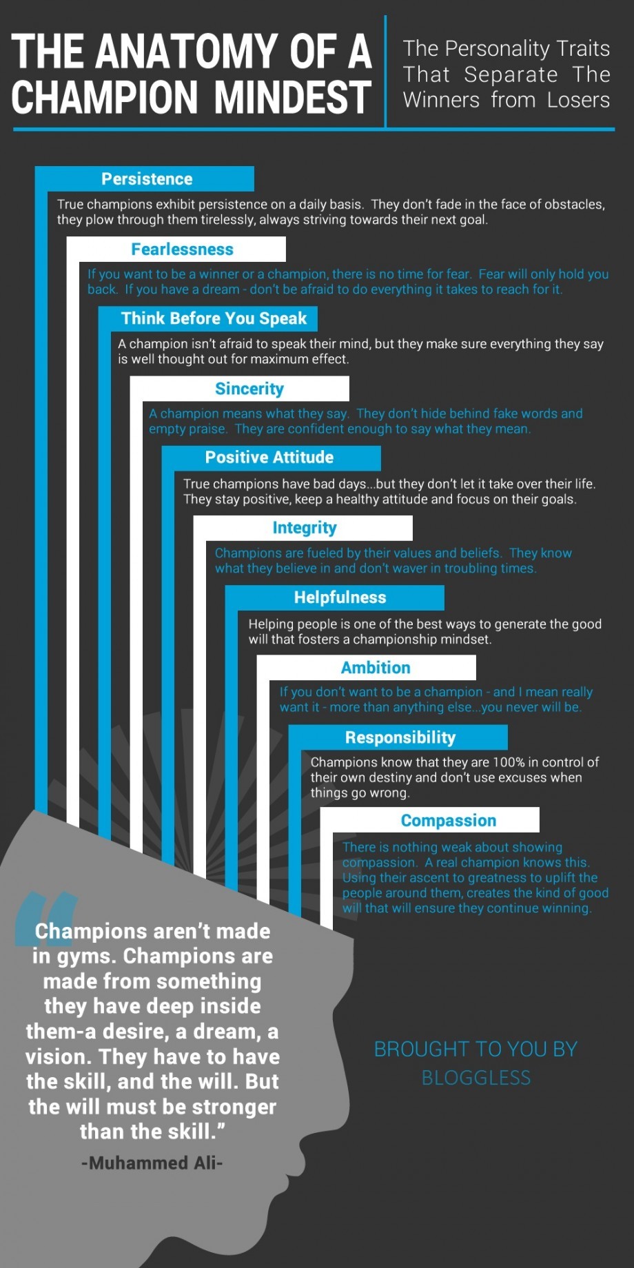 Click on image to see full size version of the Anatomy of the Champion Mindset [image care of Blogless.com]