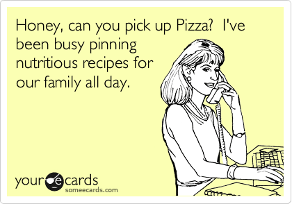 Pick up pizza I'm pinning healthy recipes