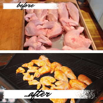 before and after chicken bbq