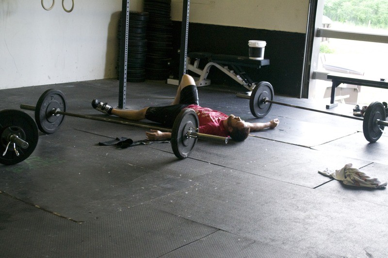 Post WOD exhaustion.... photo care of CrossFit Revelation