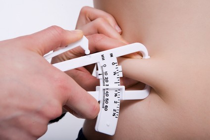 Fat measurement with body fat calipers