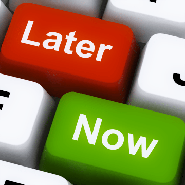Procrastination on Autopilot: The Later Button