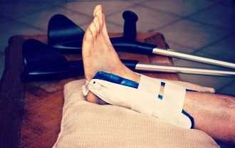 Ankle Brace and crutches