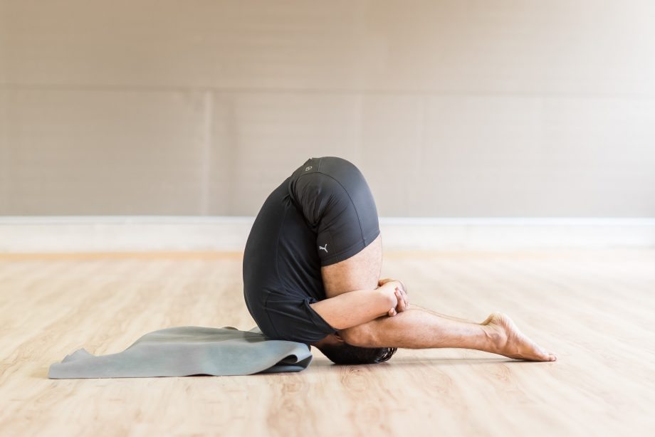 Karna Pidasana - the rabbit pose