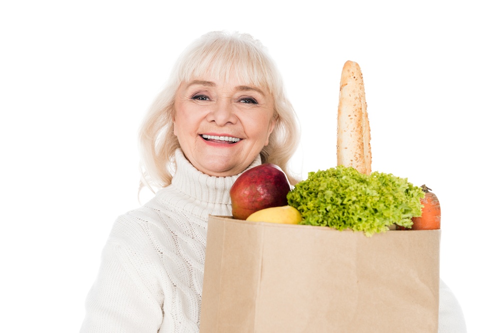 elderly grocery shopping